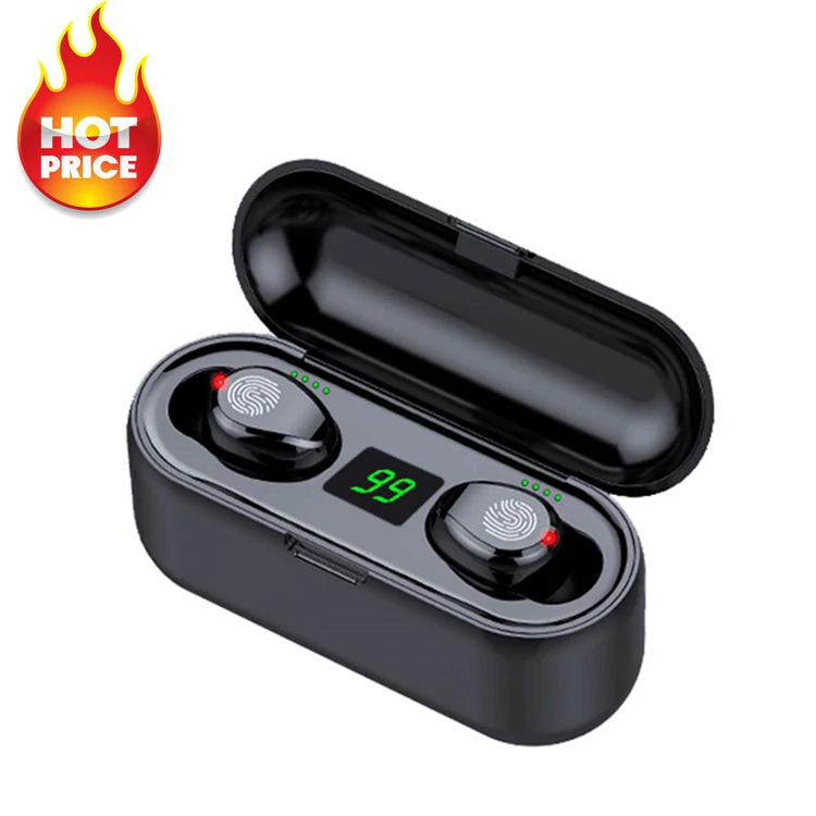 

2021 popular earphones wireless headphones stereo high quality headsets with LED digital display OEM custom