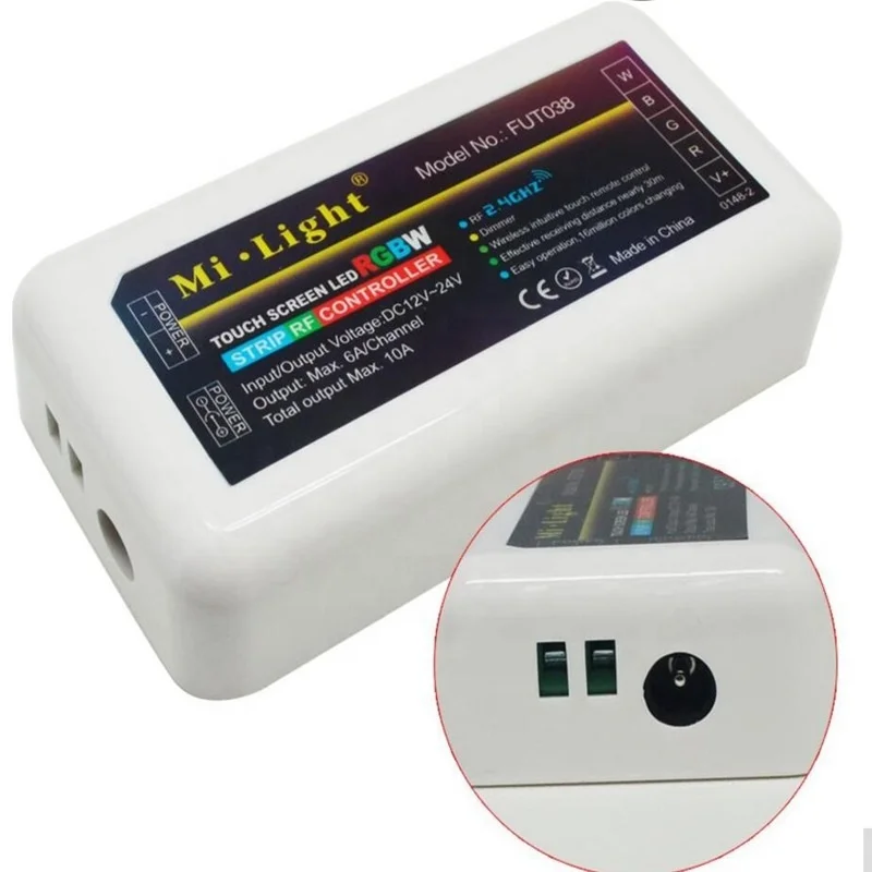 

Mi Light FUT038 RGBW Controller 12V-24V 4CH RF Led Dimmer Receiver