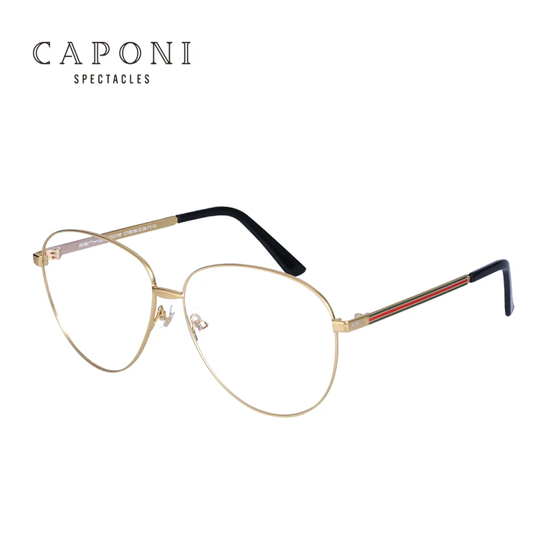 

CAPONI Factory Supply Fashion Women Metal Blue Light Blocking Glasses For Men