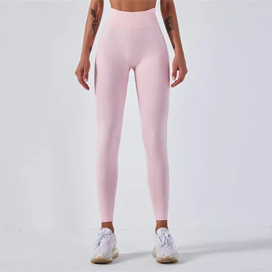 

New Style Seamless breathable sweat absorption Legging tummy Control Solid Pants women custom logo gym wear