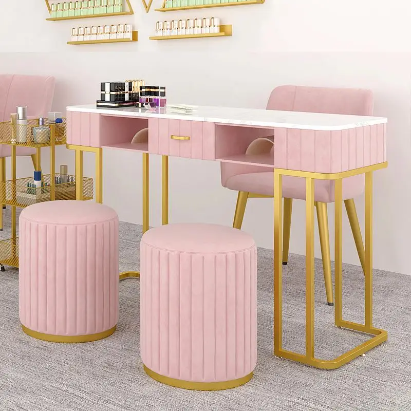 
Dry Nail Table Station Furniture Manicure Portable Modern Salon Pink Cheap Tables Sets Tech Nails Desk For Black Art Mat 