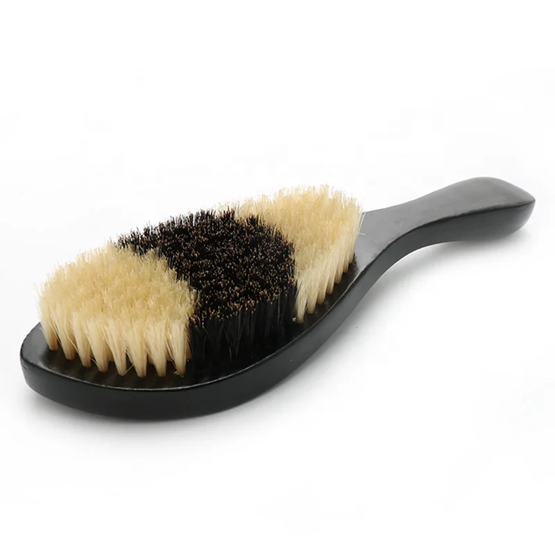 

Professional Custom Logo Wooden Handle Boar Bristle 360 Curve Wave Beard Brush