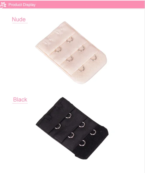 

V-XZ009 Women's Soft Comfortable Elastic Bra Extenders 2 Hook 3 Row Lady's Bra Extender Bra band, Nude,black,white,pink,blue,etc