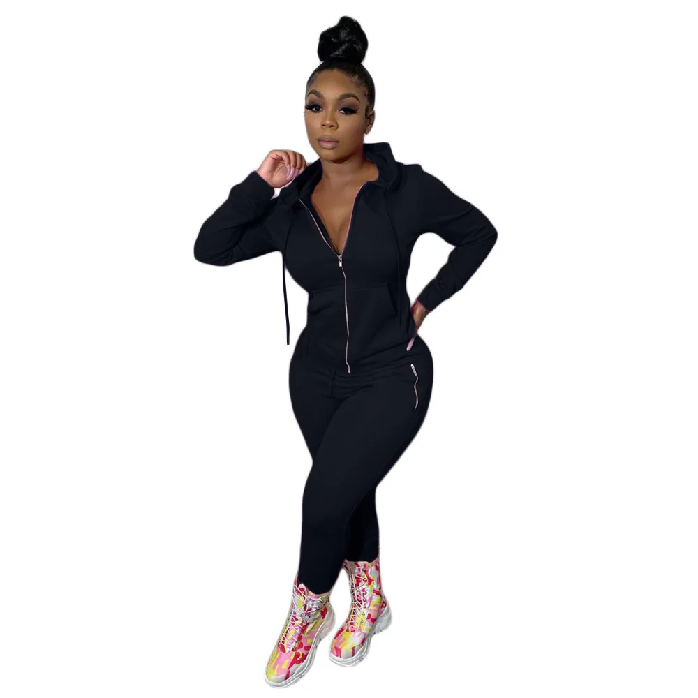 

Hot Sale Women's 2 Piece Outfits Autumn Bodycon Short Pants Workout Sets