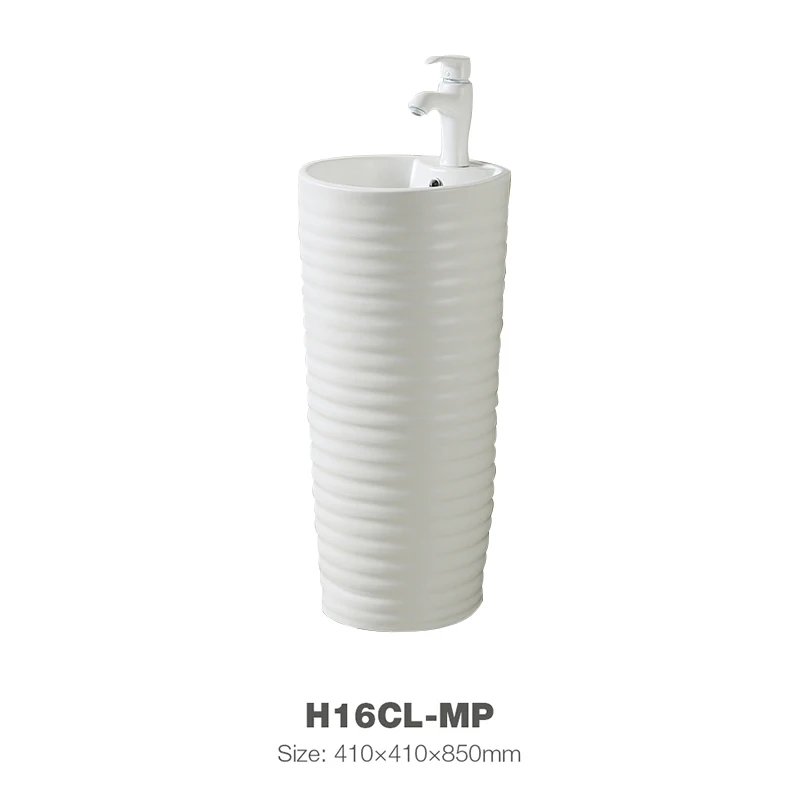 White Bathroom Sanitary Ware Ceramic Hand Washing Basin H16CL-MP