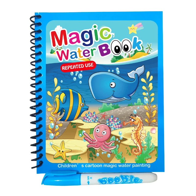 

1pcs Magical Book Water Drawing Montessori Toys Reusable Coloring Book Magic Water Drawing Book Sensory Early Education Toys