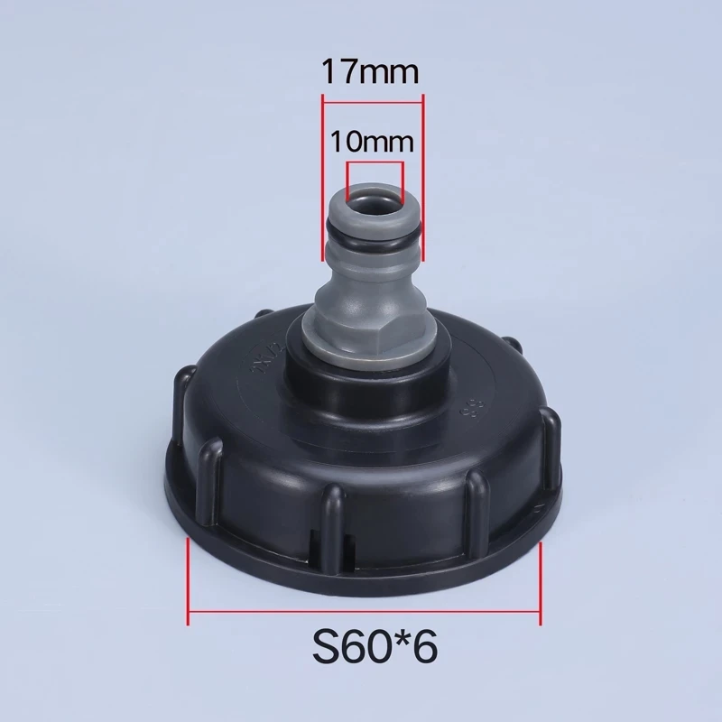 

UMETASS Wholesale S60x6 Coarse Thread 1/2 Inch Tap Cap Tank Adapter Compatible For IBC Tank