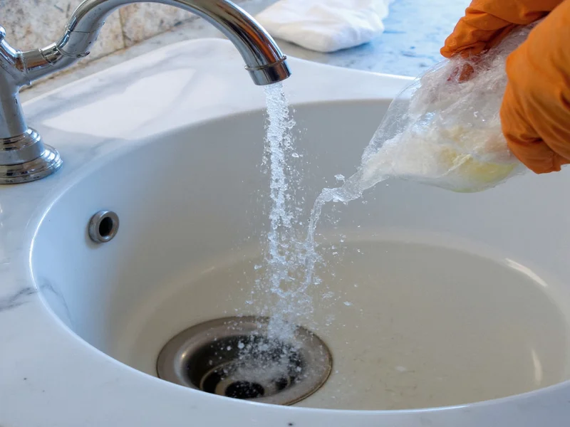 Preventative drain maintenance with baking soda