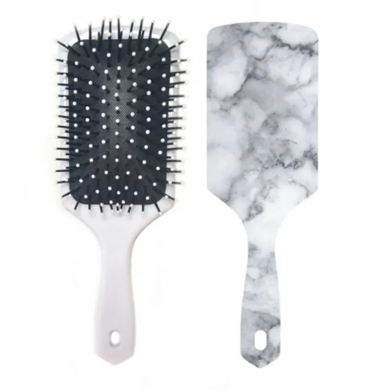 

Custom Private Label Hair Styling Tools Square Paddle Cushion Marble Hair Dye Brush, Customized pantone color