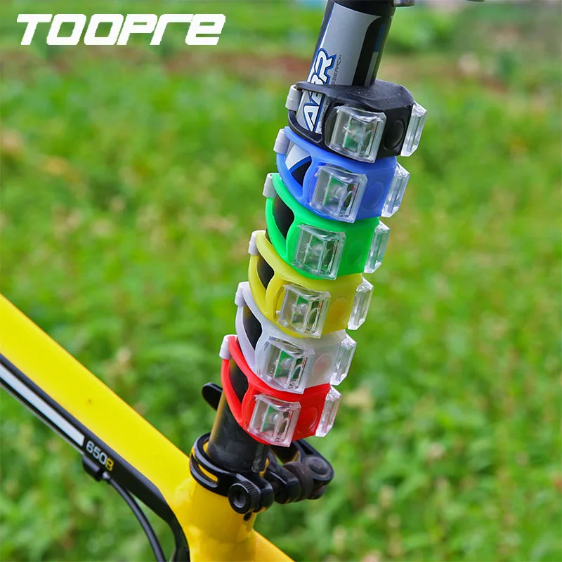 

Mutil-color LED warning light front back fog lights night bicycle frog lamp for road bike, Yellow, red, green, black,white