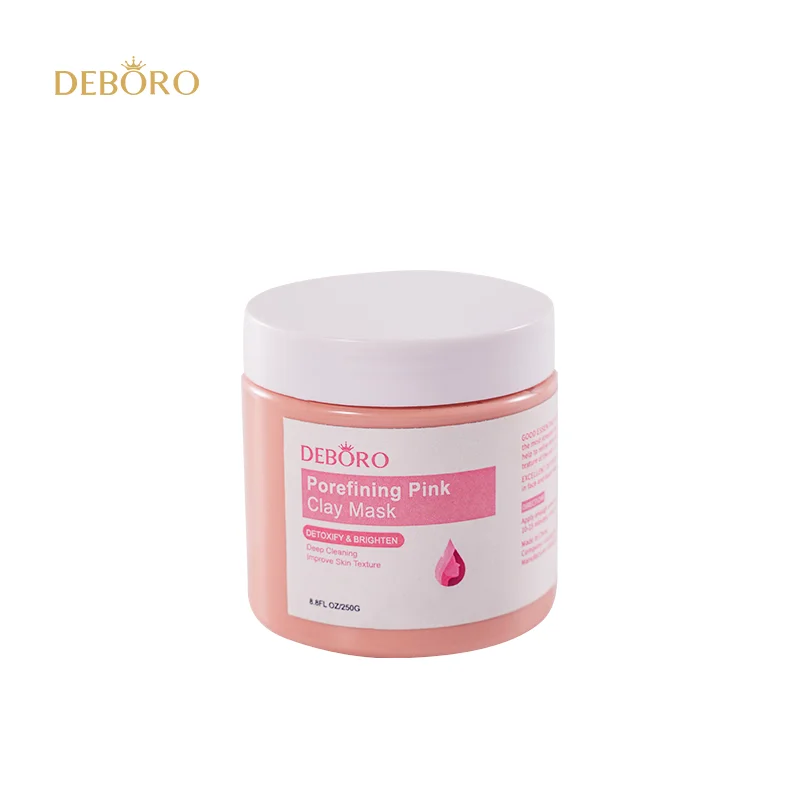 

Customized Acceptable 250g Pink Deep Cleaning Moisturizing Clay Mask Mud Mask