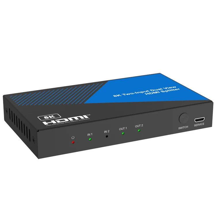 

2x1 Switch with Dual Output HDMI 2.1 and HDCP 2.3 4k 120hz hdmi splitter