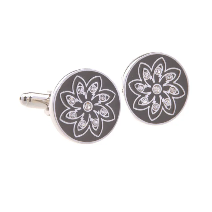 

High Quality Cross Drop Glue Rhinestone Cuff Links Men and Women French Business Elite Shirt Formal Wear Accessories