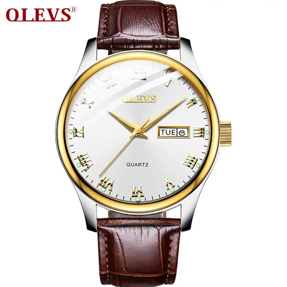 

OLEVS 5568 Fashion Casual Quartz Watch Unisex Watch Water Resistant Feature Alloy Case Custom LOGO Watch For Men And Women