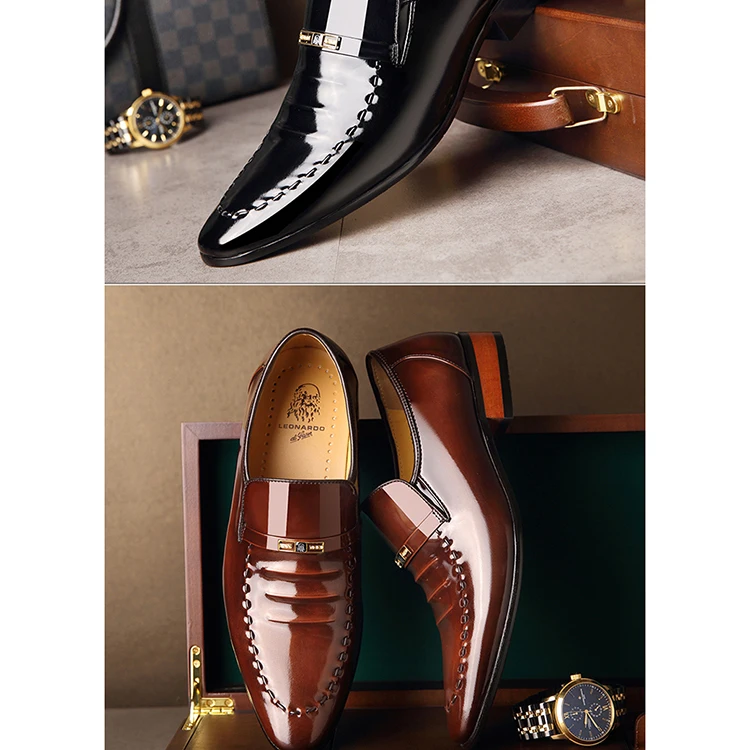 Wholesale manufacturer men's quality original leather business dress shoes