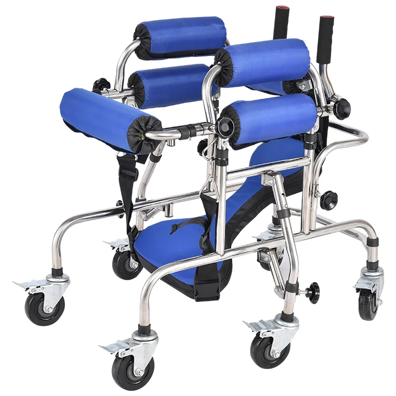 

Cerebral palsy child and adult walking aid hemiplegic walker lower limb training standing frame rehabilitation walker with wheel
