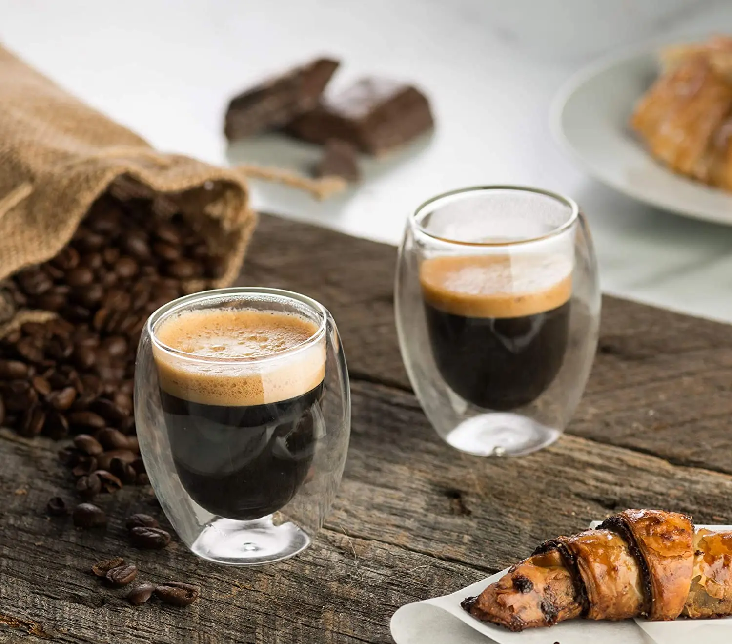 

Popular Double Wall Borosilicate Glass Coffee Drinking Cup, Customized color