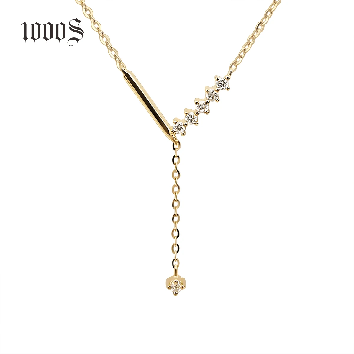 

Fashion Hot Sell Long Chain 18K Gold Pendant Diamond for Women Necklaces Pendant