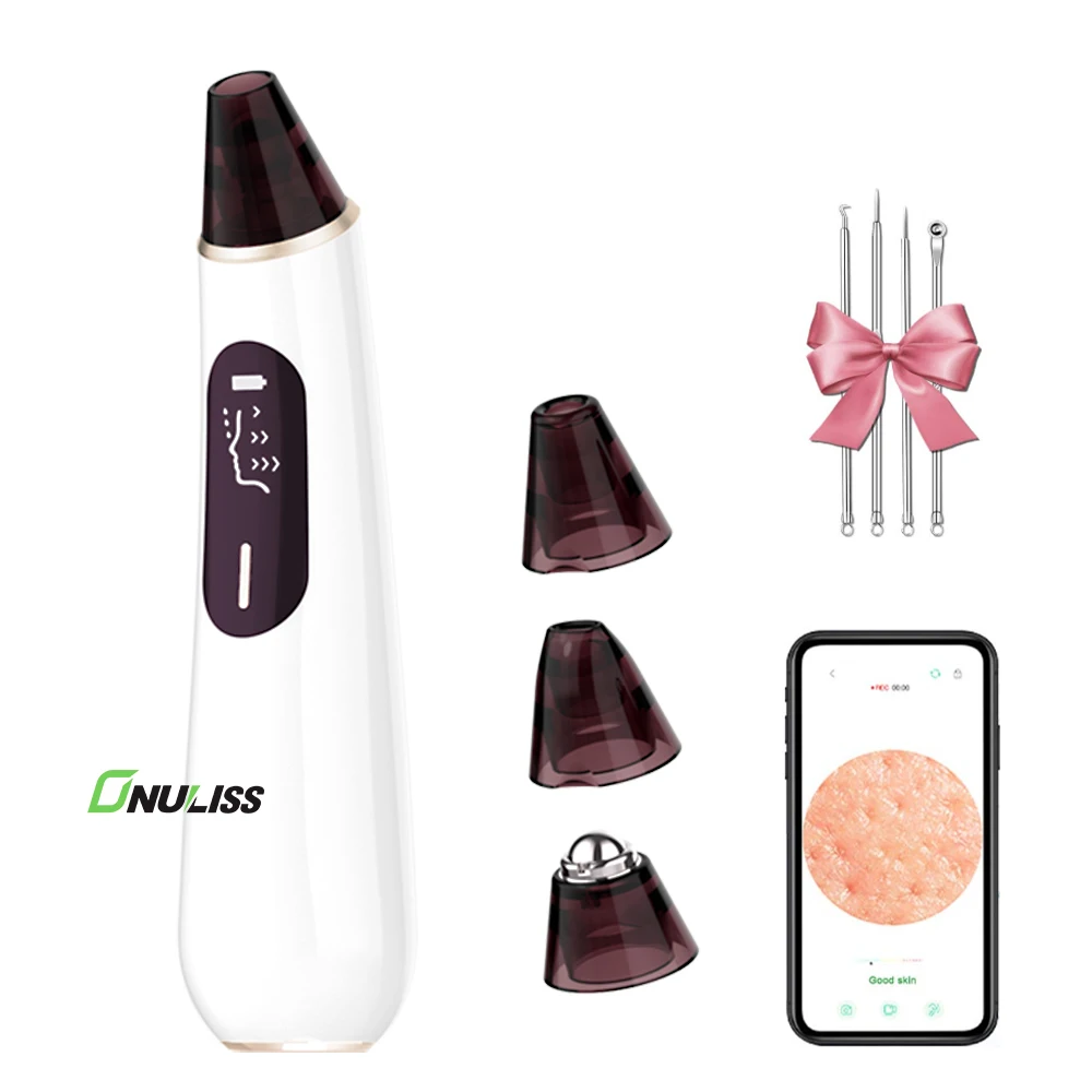 

WiFi Visual Facial Pimple Suction Removal Extractor Tool 20X Microscope Pore Blackhead Vacuum Remover with Camera