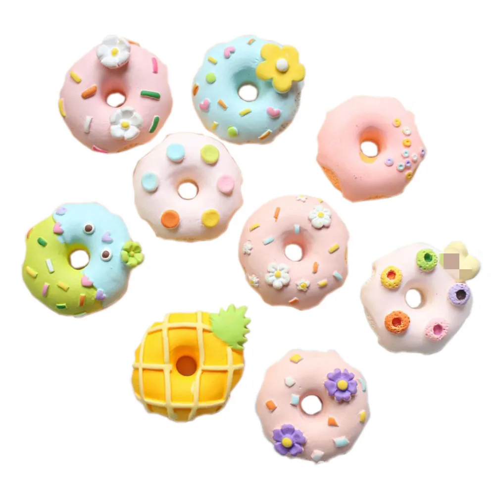 

Dollhouse Miniature Food Cute Resin Cream Donuts For Baby Doll Accessories toys