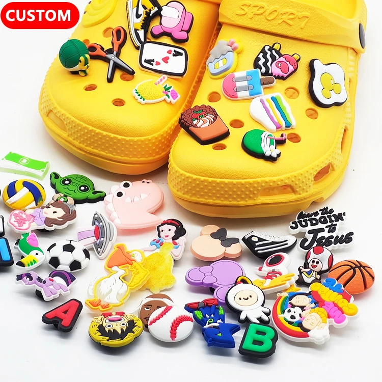 

Wholesale cartoon designer custom shoe decoration bulk pvc animal anime rainbow sweet letters number nurse clog shoes charms, Pantone color is available