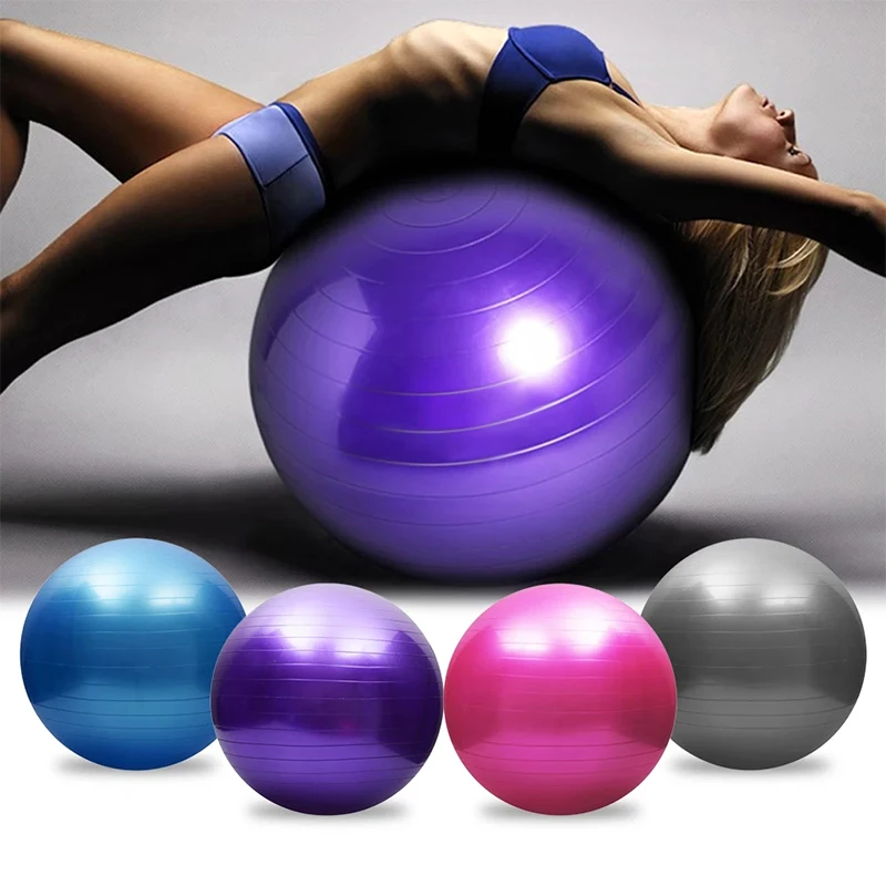 

Big 75cm Sport Swiss Yoga Rhythmic Gymnastics Withstand Voltage Environmental Protection 65cm Balance Ball, Pink/blue/purple/silver