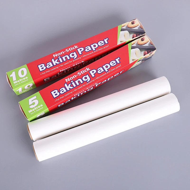 

20/10/5M Baking Paper Barbecue Double-sided Silicone Oil Paper Parchment Rectangle Oven Oil Paper Baking Sheets Bakery BBQ Party, White