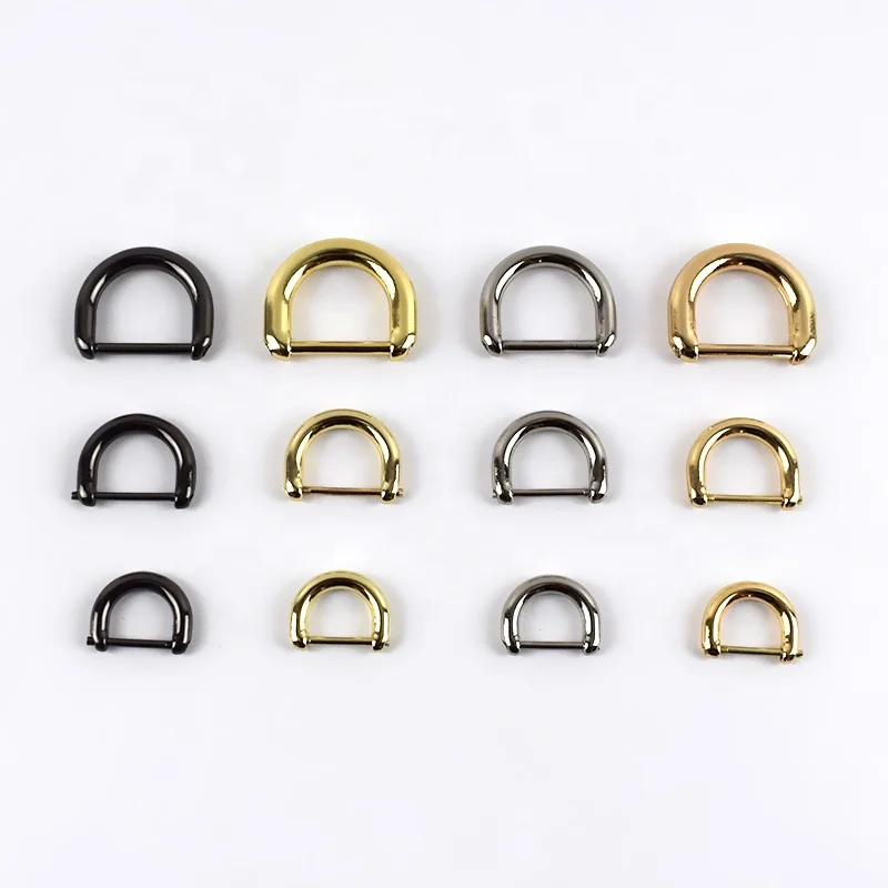 

Meetee BF133 13/16/20mm Bag Accessories D Ring Buckles Removable Screw Handbag Hardware Clip Detachable Alloy D Buckle Bag Parts, Gold,silver,bronze,gun black