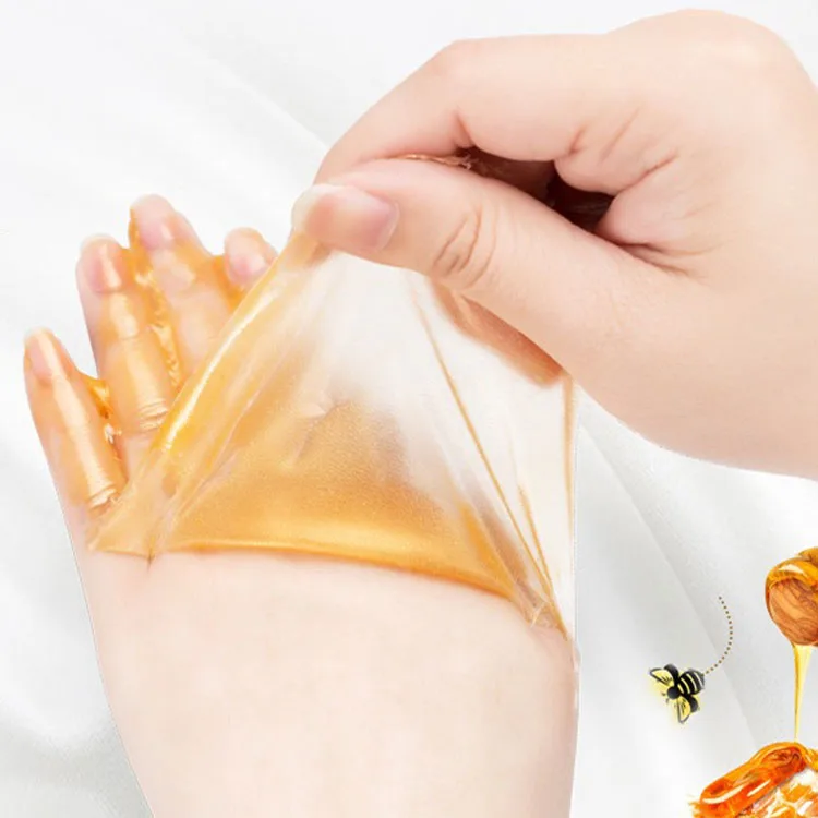 

Hand remover dead skin peel off Mask Whitening Moisturizing Honey 24k gold Exfoliating Hand Wax Peeling Mask