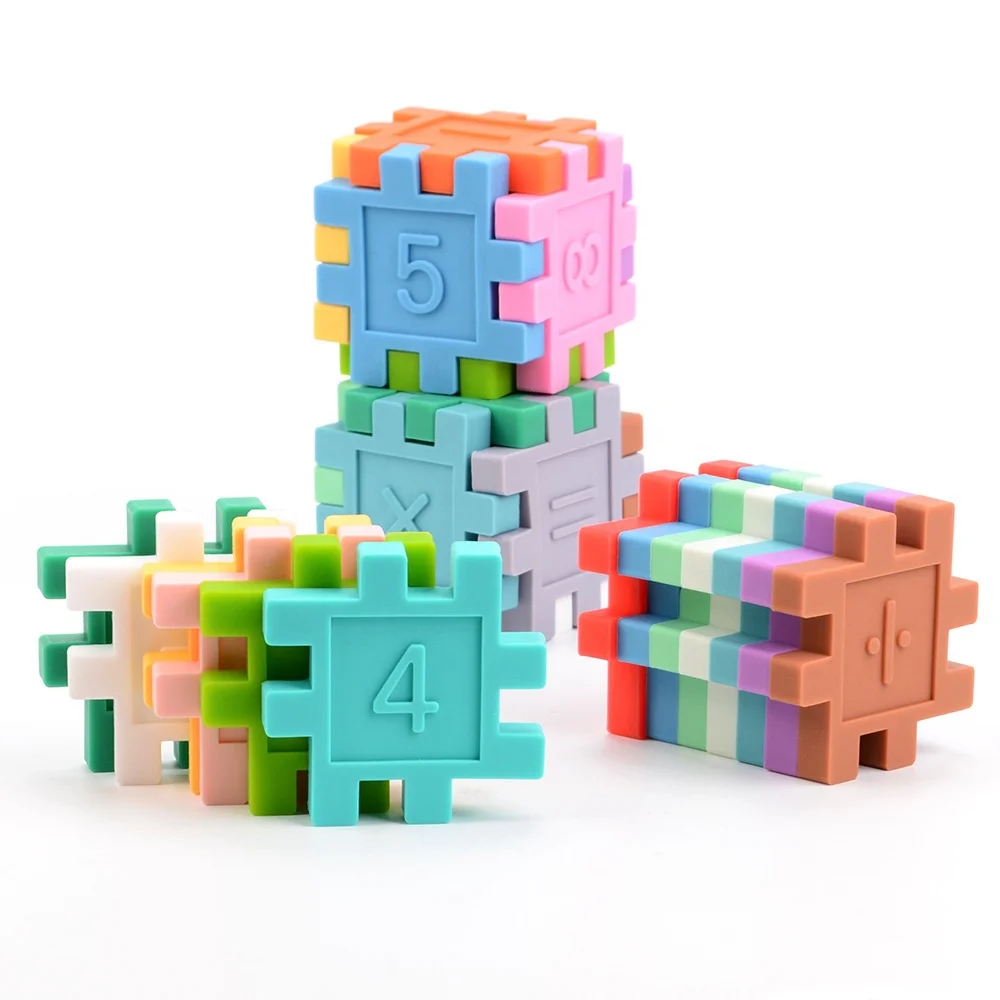

Kids' Educational Toys Silicone Education Building Blocks With BPA Free Silicone Puzzle For Children