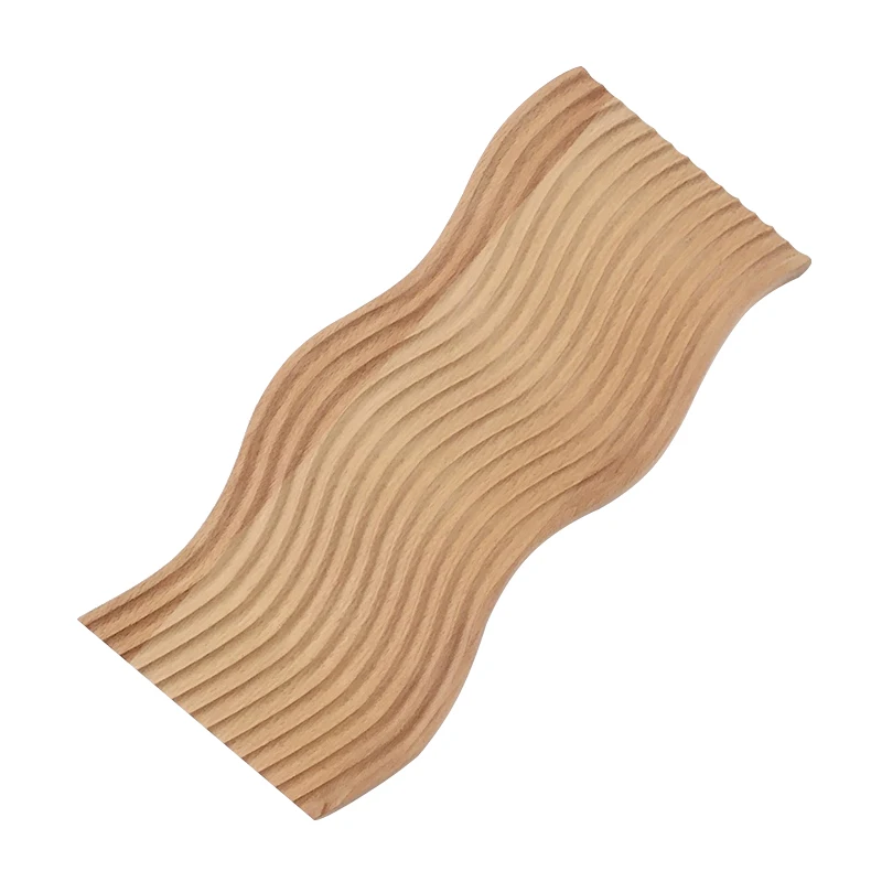 

Custom Logo Nordic household cutting board decorative chopping block beech corrugated solid wood breadboard