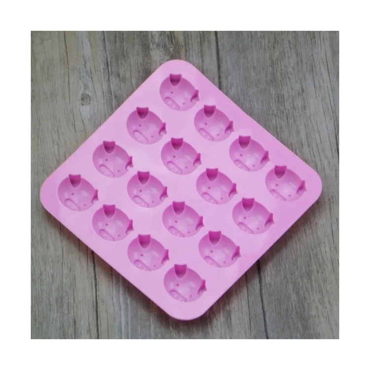 

Made In China High Quality Washable 16 Shapes Piglet Cake Silicone Moulds, Customized colors