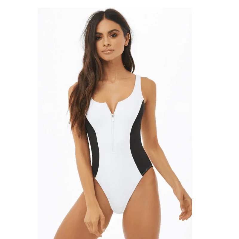 

Qixing Good Quality Free Shipping swim wear ladies briefs swimming costumes, Black