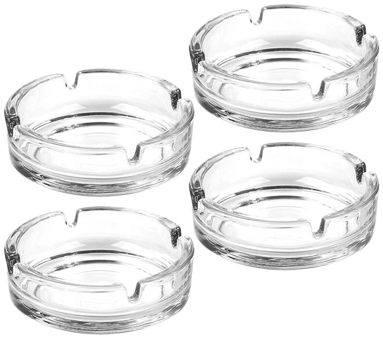 High Quality Round Glass Ashtray With Custom Logo Professional