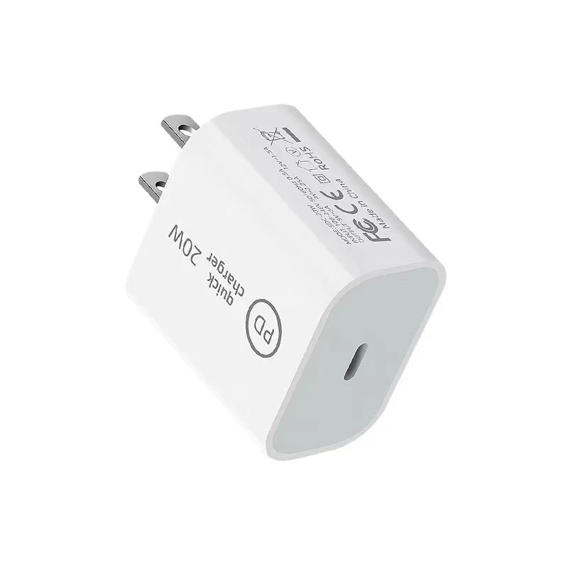 

Original Quality Laptop Mobile Phone Travel Portable Fast Wall Charger USB Port Type c QC3.0 Fast 18W 20W PD Charger, White