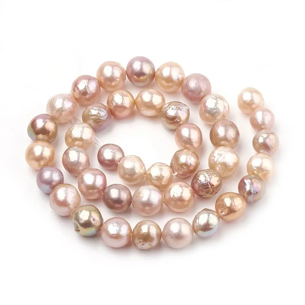 

Pandahall Natural Round Bisque Nucleated Keshi Pearl Beads