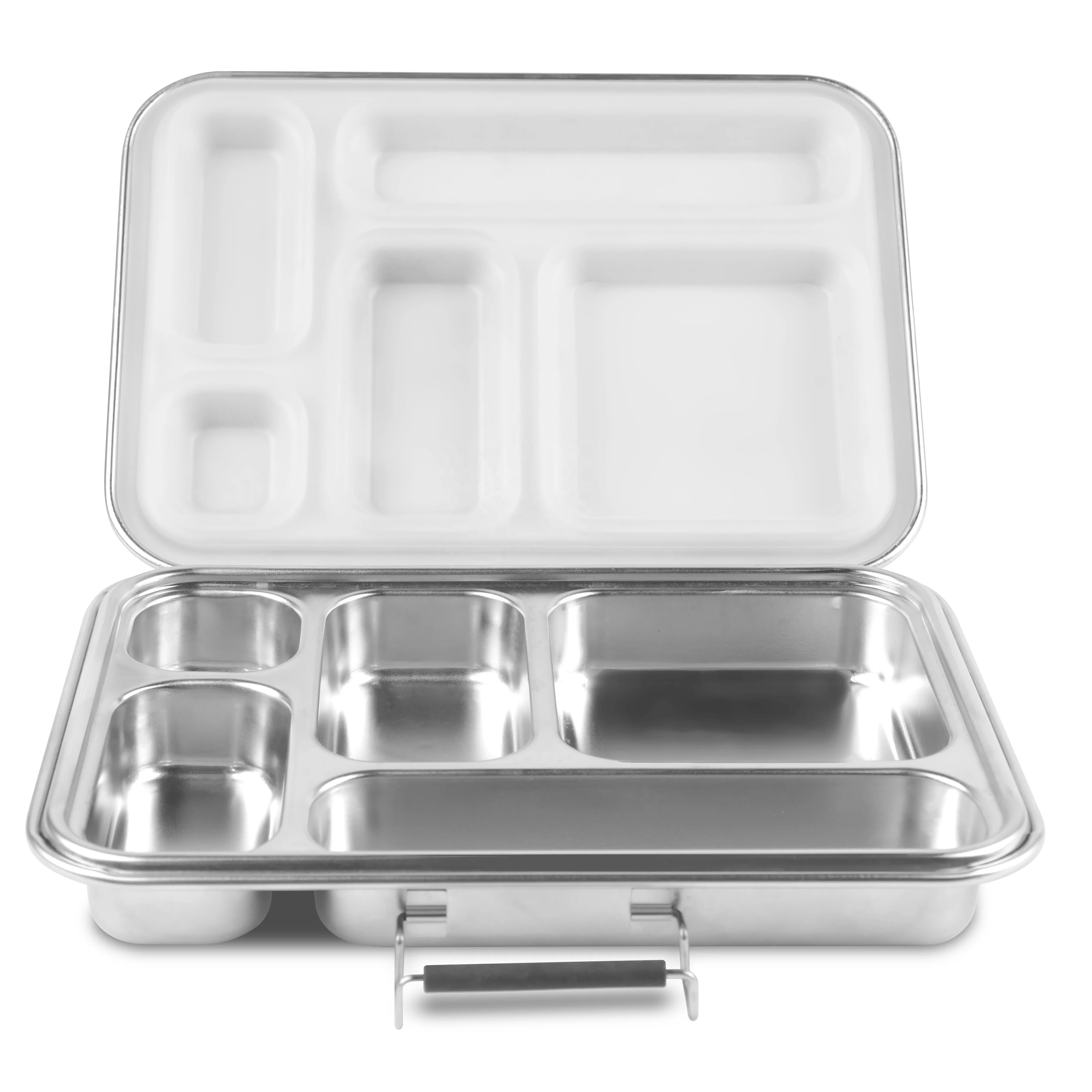 

OUMEGO Eco friendly Custom leak proof stainless steel bento lunch box lunchbox for adult kids 5 compartment metal lunch box