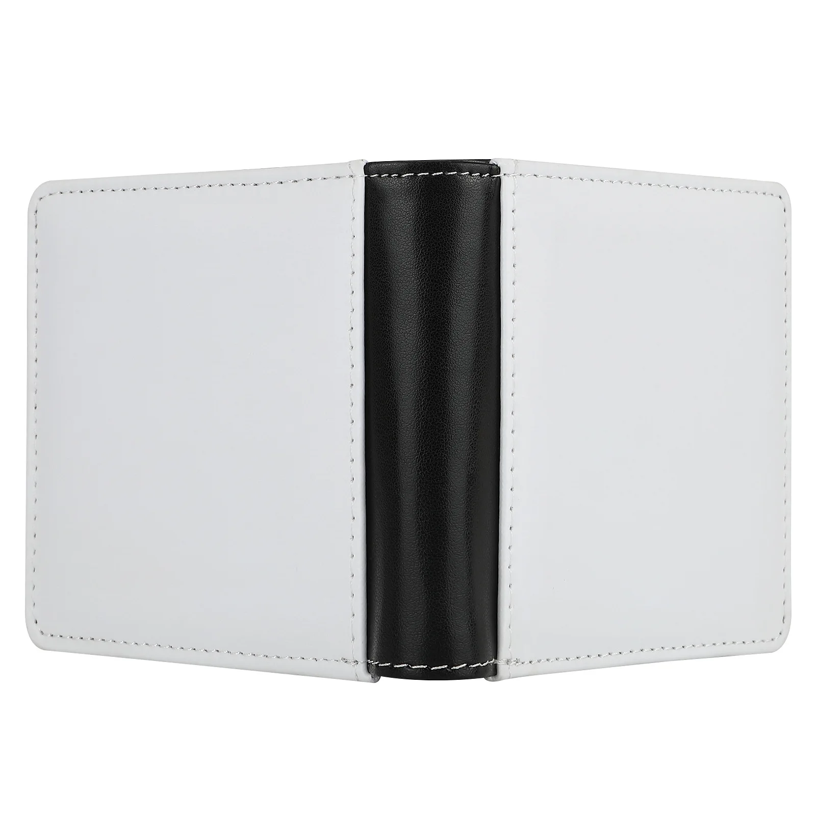 

Sublimation blank men's Wallet in PU leather polyester material Single Side Double Fold Wallet Blanks for DIY heat transfer, Single double -sided white