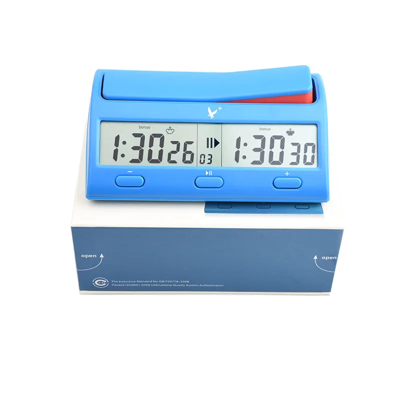 

Chess Clock Multifunction Game Clock Digital Timer with Alarm Function for Chess & Board Games PQ9912, Blue