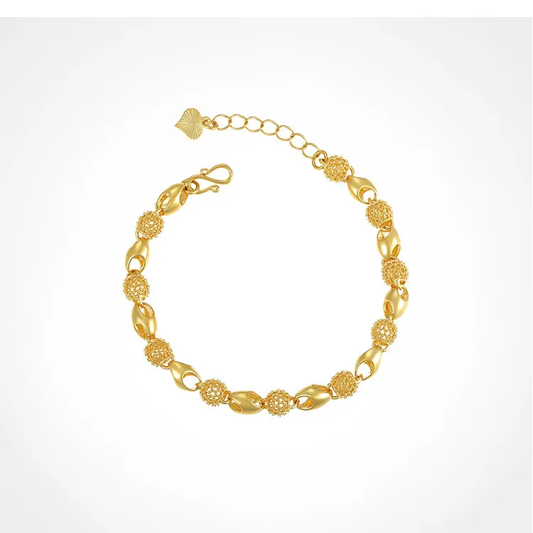 private label custom fashion stainless steel jewels dubai 24k gold chain jewelry bracelet charms women girls charm bracelet
