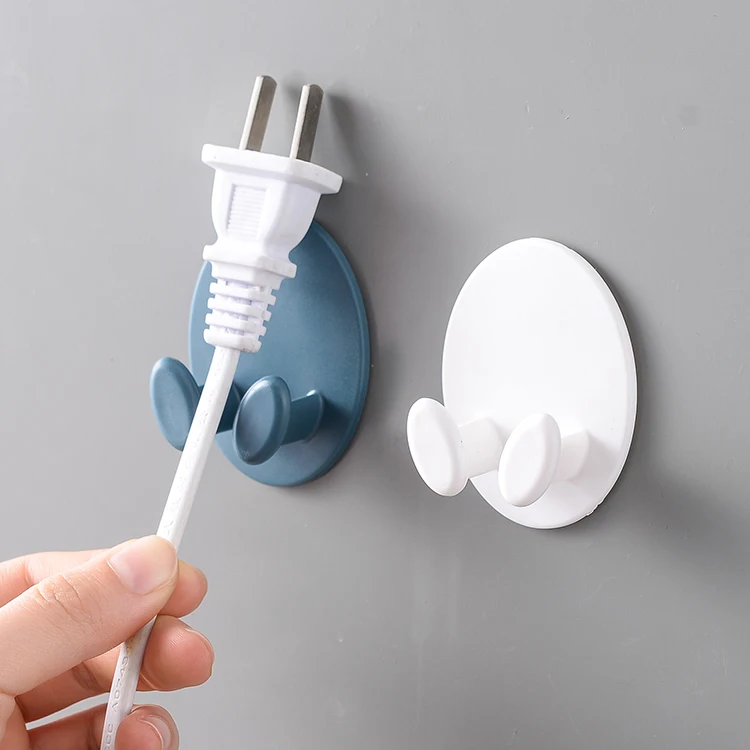 

New Fashish Electrical Cord Kitchen Bathroom Accessories Toothbrush Holder Adhesive ABS Cellphone Power Plug Soet Holder, White/grey/navy/apricot