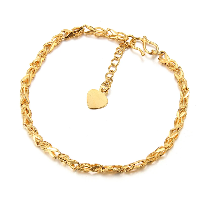 

New Arrival Bracelet for women Wholesale Fashion Jewelry 24K yellow Gold Bracelet for Girls, Gold color