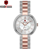 

KADEMAN 859L New Arrival Top Luxury Brand Women's Quartz Watch Fashion Ladies Wristwatch Crystal Diamond Waterproof Montre Femme