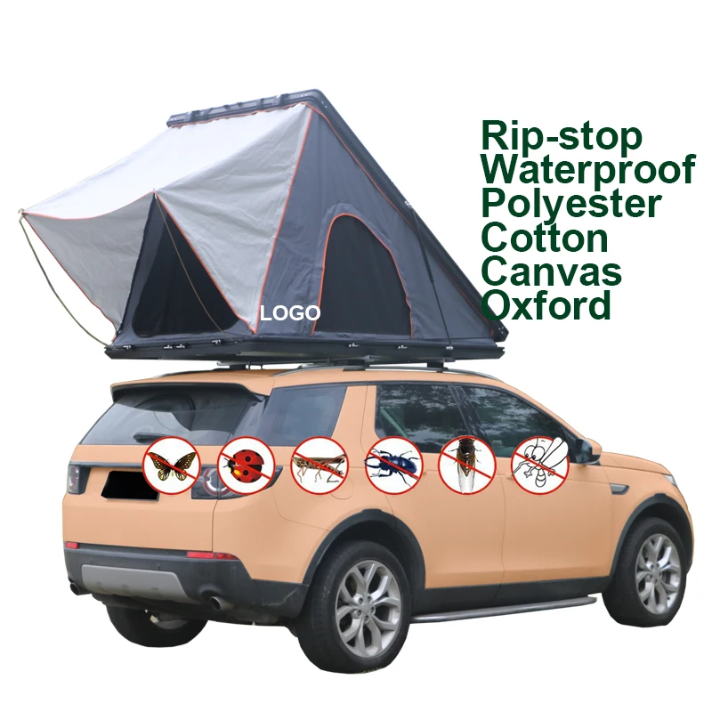 

WILDSROF aluminum shell triangle 1-2 people waterproof roof top tent hard 2021 hardshell roof top tent for sale