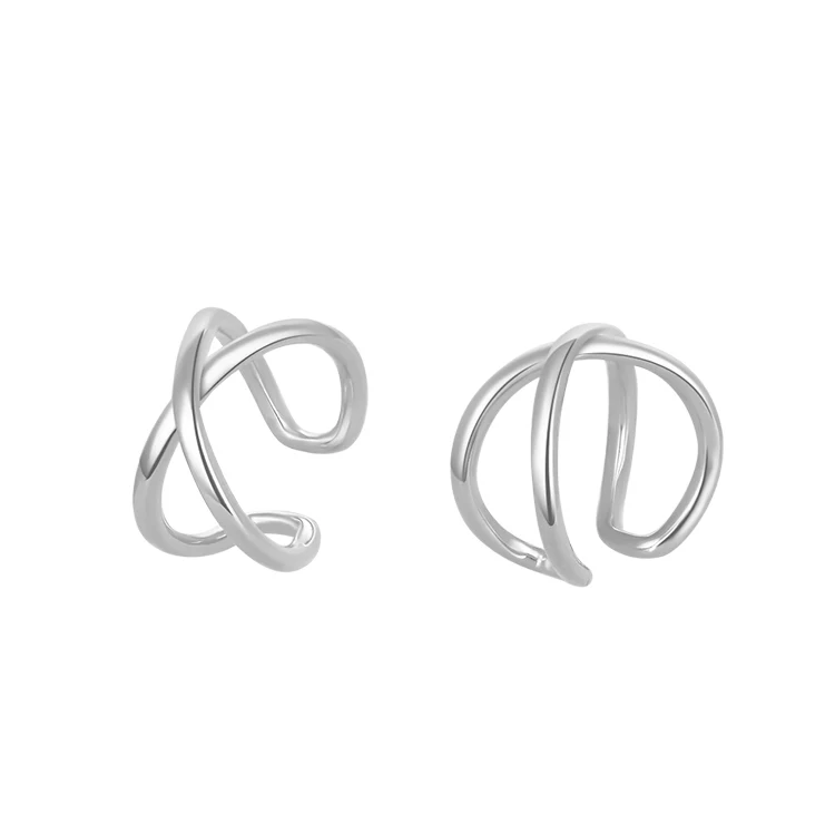 

Poliva simple jewelry accessory 925 sterling silver Small Hoop earring cuffs