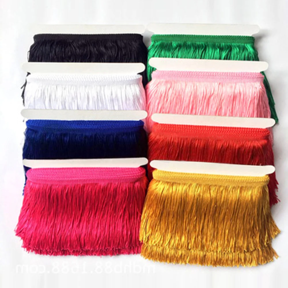 

Wholesale 15CM Encrypted Latin Tassels Multicolor Dance Tassel Chainette Fringes Laces Trim