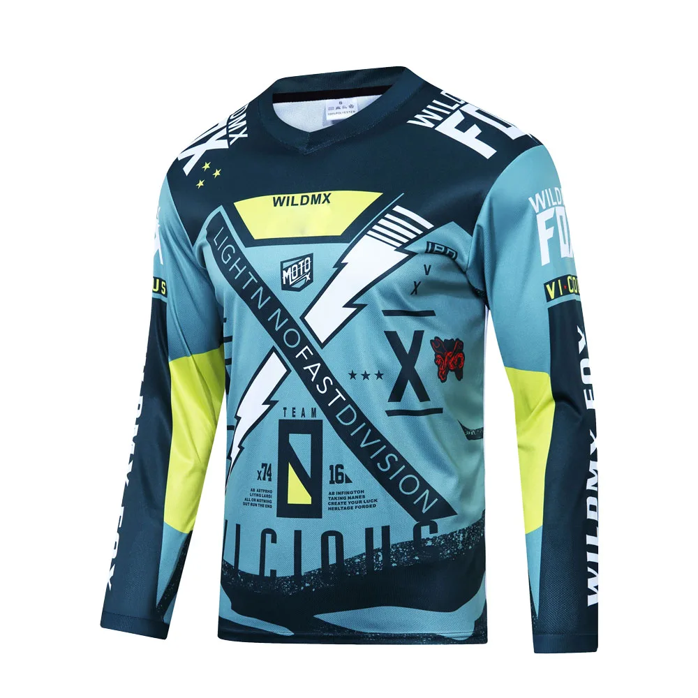 

Customized wildmx Motorcycle Mountain Bike Team Downhill jersey MTB Offroad DH FXR Bicycle Locomotive Shirt Country Jersey, Customized color