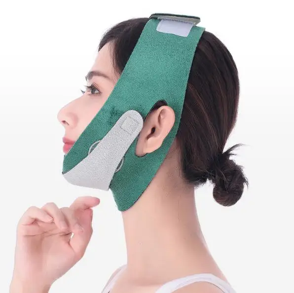 

Manufacture Ultra-Thin Face Slimming V Shaper Facial Slimming Bandage Cheek Lift Up Strap, Green