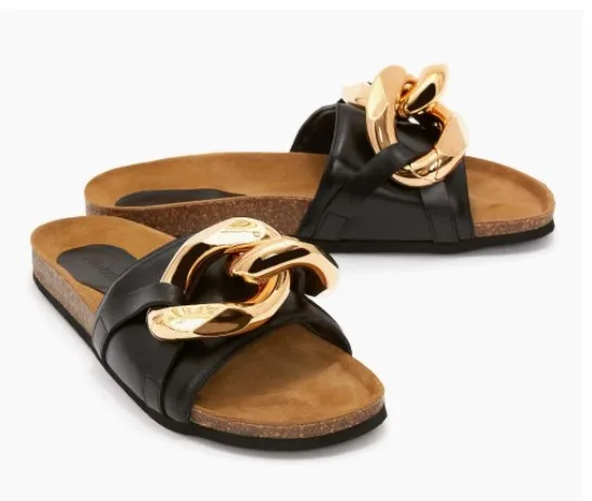 

2021 New Arrivals Chain Platform Sandals Womens Slip On Designer Sandals, As picture