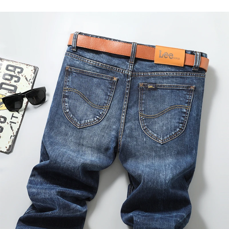 

High quality men's straight pants, elastic loose pants